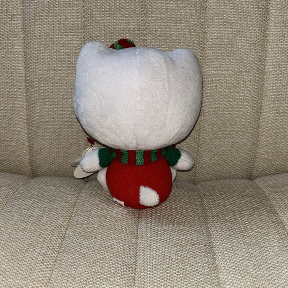 Christmas Red and Green Hello Kitty Sanrio Beanie Baby - Picture 2 of 4